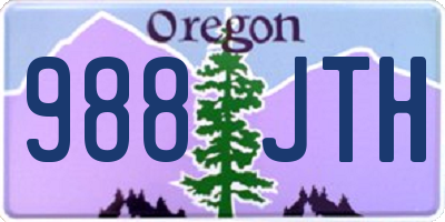 OR license plate 988JTH