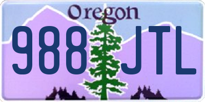 OR license plate 988JTL