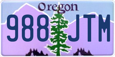 OR license plate 988JTM