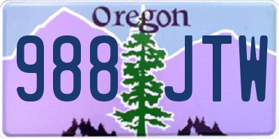 OR license plate 988JTW