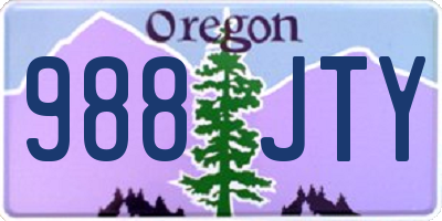 OR license plate 988JTY