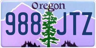 OR license plate 988JTZ