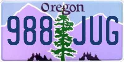 OR license plate 988JUG