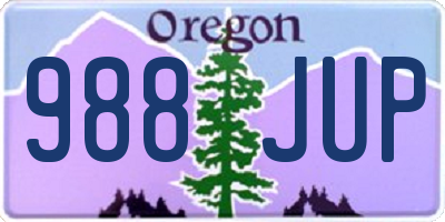 OR license plate 988JUP