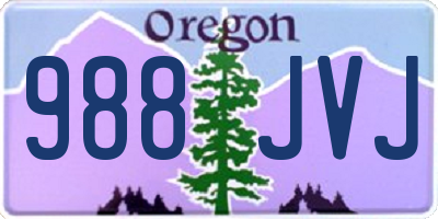 OR license plate 988JVJ