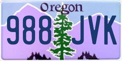 OR license plate 988JVK
