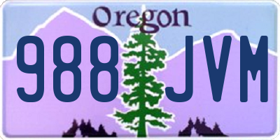 OR license plate 988JVM