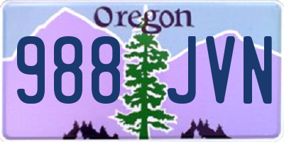 OR license plate 988JVN
