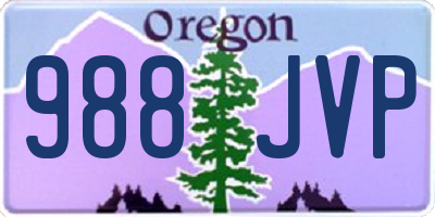 OR license plate 988JVP