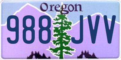 OR license plate 988JVV