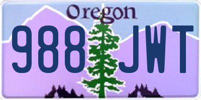 OR license plate 988JWT