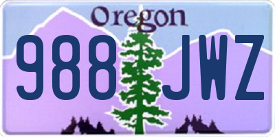 OR license plate 988JWZ