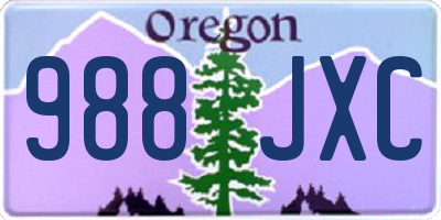 OR license plate 988JXC