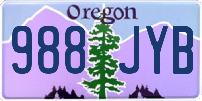 OR license plate 988JYB