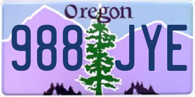 OR license plate 988JYE