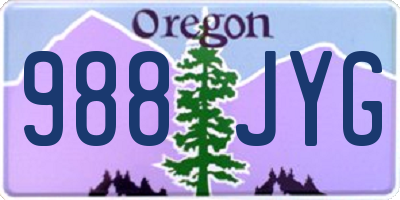 OR license plate 988JYG