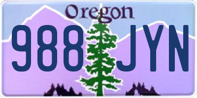 OR license plate 988JYN