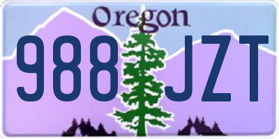 OR license plate 988JZT