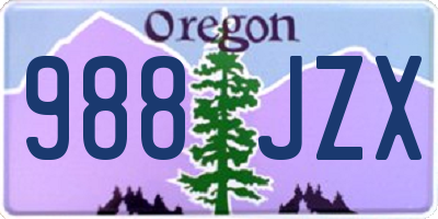 OR license plate 988JZX