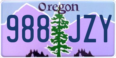 OR license plate 988JZY