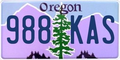 OR license plate 988KAS