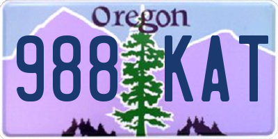 OR license plate 988KAT