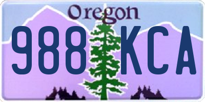 OR license plate 988KCA