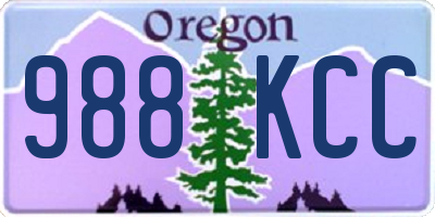 OR license plate 988KCC