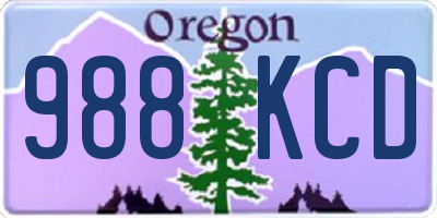 OR license plate 988KCD