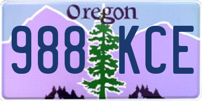 OR license plate 988KCE