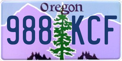 OR license plate 988KCF