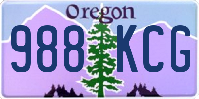 OR license plate 988KCG
