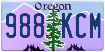 OR license plate 988KCM
