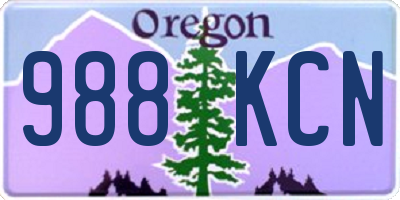 OR license plate 988KCN
