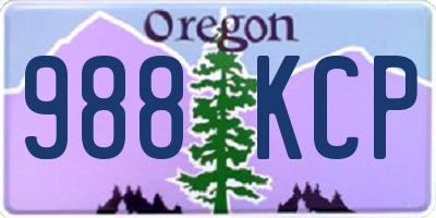 OR license plate 988KCP