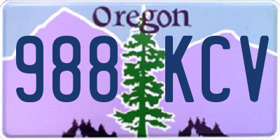 OR license plate 988KCV
