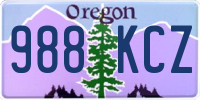 OR license plate 988KCZ