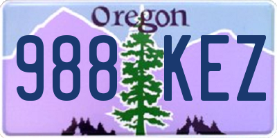OR license plate 988KEZ