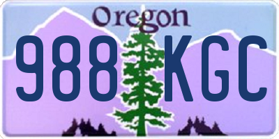 OR license plate 988KGC