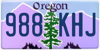 OR license plate 988KHJ