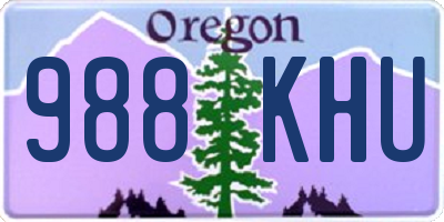 OR license plate 988KHU