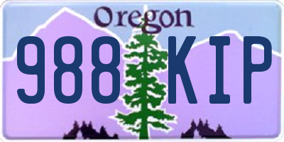OR license plate 988KIP