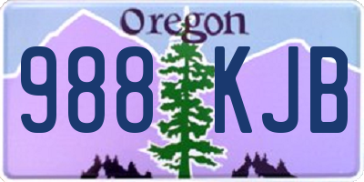 OR license plate 988KJB