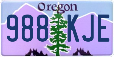 OR license plate 988KJE