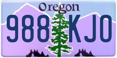 OR license plate 988KJO