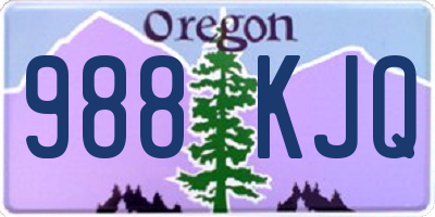 OR license plate 988KJQ