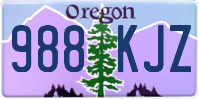 OR license plate 988KJZ