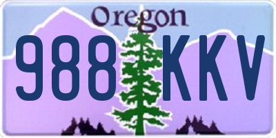 OR license plate 988KKV