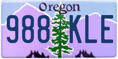 OR license plate 988KLE