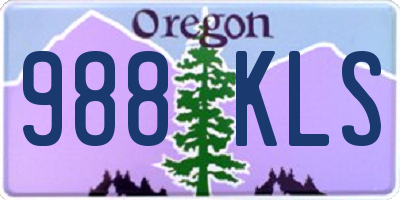 OR license plate 988KLS
